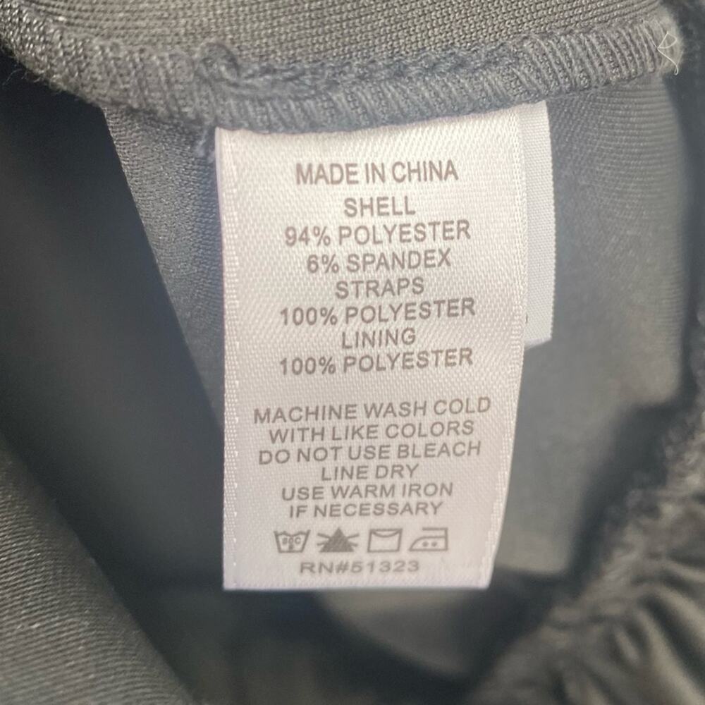 1.STATE Black Sugar Plum Dress Ruffle Hem Adjustable Straps NWT Size 10 - Picture 7 of 8